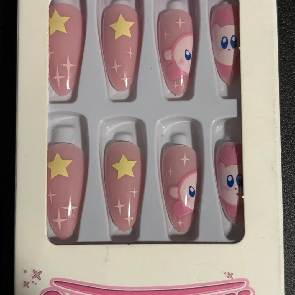 🎁Pink Jigglypuff Star Press On Nails - Picture 2 of 2